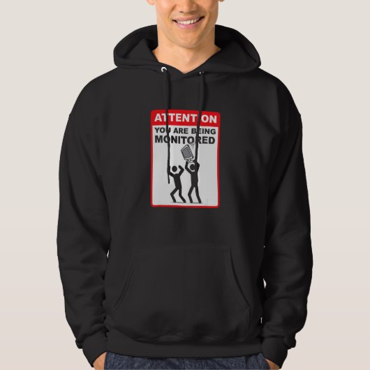 Attentie U Wordt Gecontroleerd Programmeren Cod Hoodie (Voorkant)