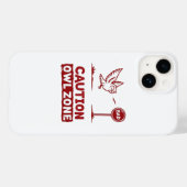 Attentie Uil Zone – Speelse Uil Telefoon Case Desi (Achterkant (horizontaal))