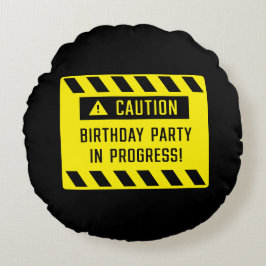 Attentie verjaardagsfeestje in uitvoering Teken Rond Kussen