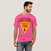 Attentie warme chocoladezone t-shirt (Voorkant volledig)