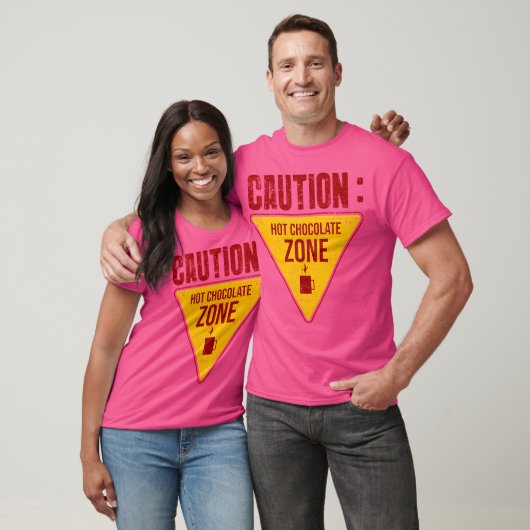 Attentie warme chocoladezone t-shirt (Unisex)