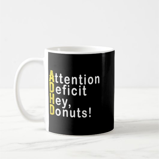 Attention Deficit Hey Donuts Funny Gift Tee Adhd M Koffiemok (Links)