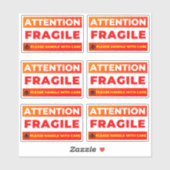 Attention Fragile Shipping Stickers (Vinyl Labels) (Vel)