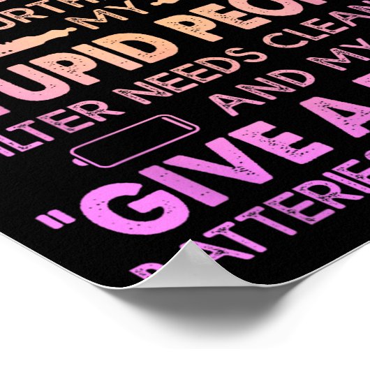 Attention I Am Out Of Order Until Further Notice M Poster (Hoek)