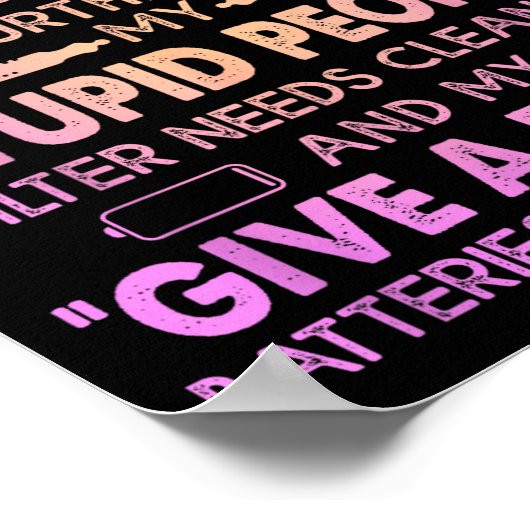 Attention I Am Out Of Order Until Further Notice M Poster (Hoek)