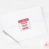 Attention Sign, squared version, template Vierkante Sticker (Envelop)