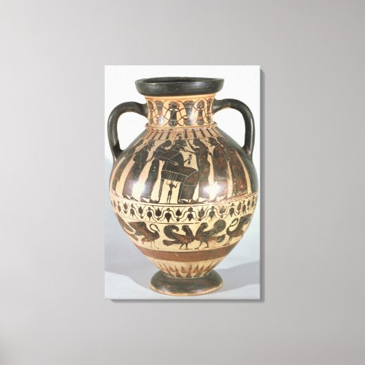 Attic Corinthian amphora Canvas Afdruk (Voorkant)