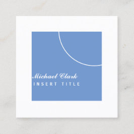 Attic Geometric Cornflower Blue, aangepast Vierkante Visitekaartje