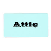 Attic Moving Labels in Light Sky Blue (Voorkant)