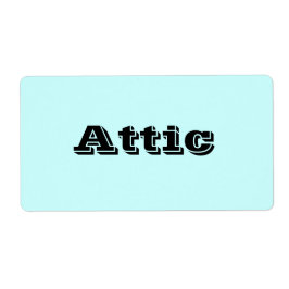 Attic Moving Labels in Light Sky Blue