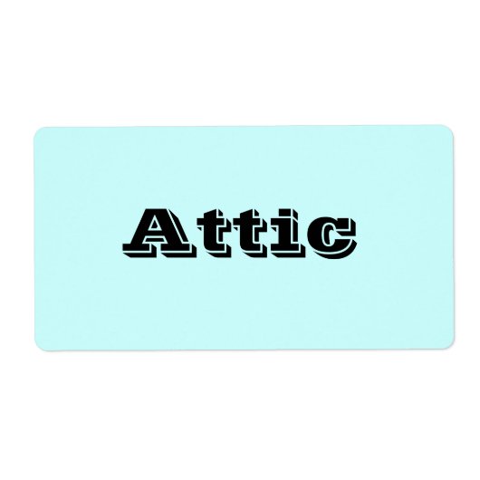 Attic Moving Labels in Light Sky Blue (Voorkant)