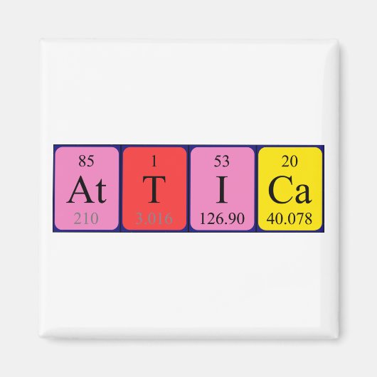 Attica periodiek table name magnet (Voorkant)