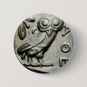 Attica Tetradrachme Owlthena Ronde Button 5,7 Cm