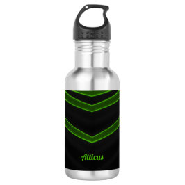 ATTICUS ~ Black en Fluor Green Waterfles