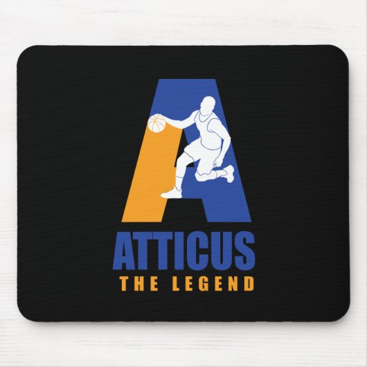 Atticus Custom Player Basketbal Jouw naam van het Muismat (Voorkant)