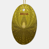 ATTICUS ~ EASTER EGG ~ FRACTAL Gold Ripples ~ Keramisch Ornament (Links)