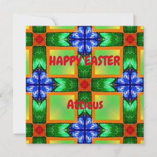ATTICUS ~ Gepersonaliseerd paaskaartpatroon ~ Feestdagenkaart
