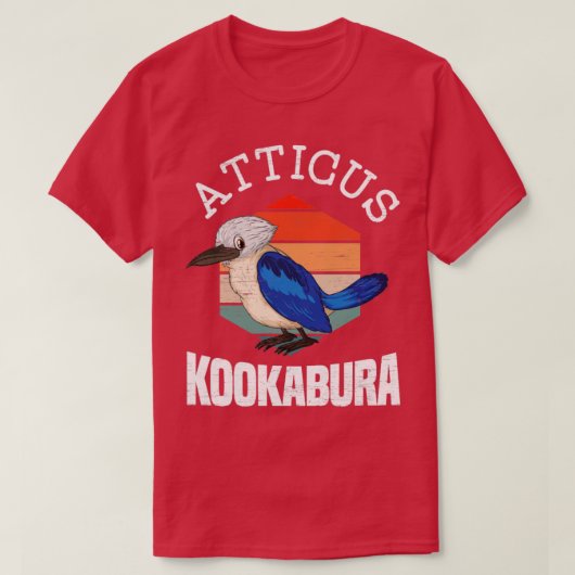 Atticus Kookaburra Birding Bird Lover Kingfisher T-shirt (Design voorkant)