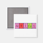 Atticus periodiek table name magnet (Voorkant / Achterkant)