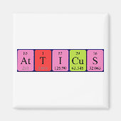 Atticus periodiek table name magnet (Voorkant)