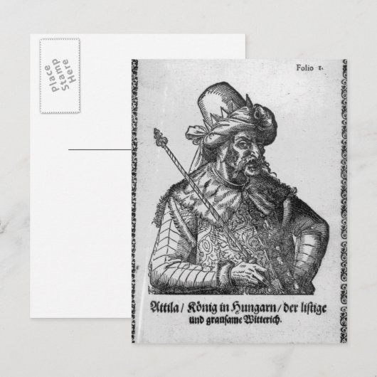 Attila de Hun Briefkaart (Voorkant / Achterkant)
