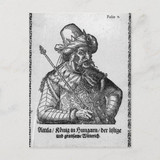 Attila de Hun Briefkaart (Voorkant)