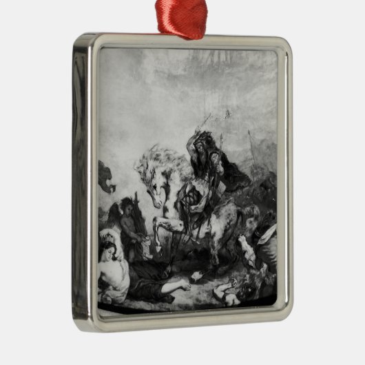 Attila de Hun en zijn hordes Metalen Ornament (Rechts)