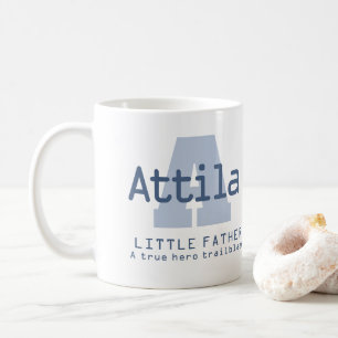 Attila naam betekenis monogram A blauw Koffiemok