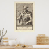 Attila The Hun, Scourge of God, van Antiek print (Keuken)