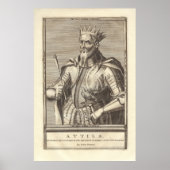 Attila The Hun, Scourge of God, van Antiek print (Voorkant)