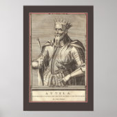 Attila The Hun, Scourge of God with Border Poster (Voorkant)