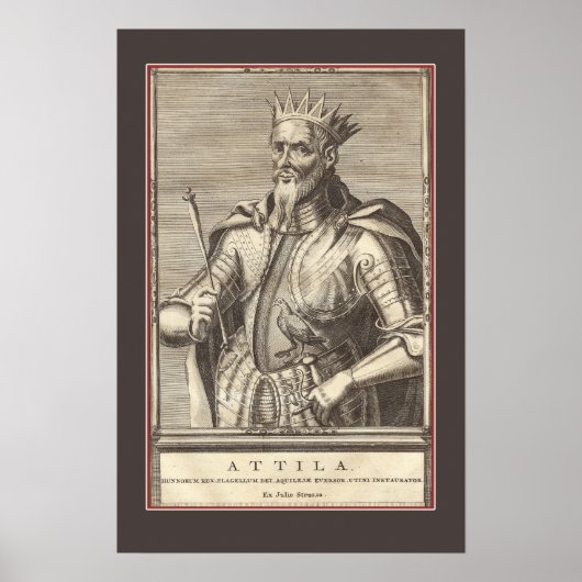 Attila The Hun, Scourge of God with Border Poster (Voorkant)
