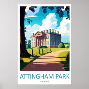 Attingham Park Vintage Reisposter Ski Nationaal Poster