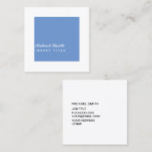 Attisch Stijlvol Cornflower Blue Vierkante Visitekaartje (Voorkant / Achterkant)