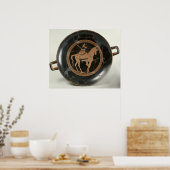 Attische rode afbeelding beker poster (Keuken)