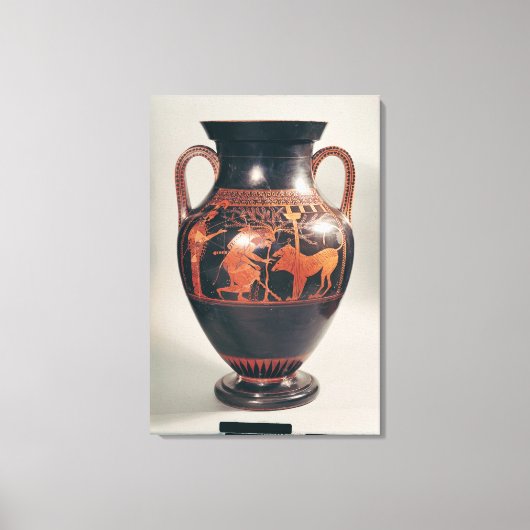 Attische rode buikamphora canvas afdruk (Voorkant)