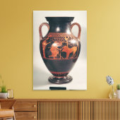 Attische rode buikamphora canvas afdruk (Insitu (Woonkamer))