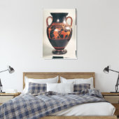 Attische rode buikamphora canvas afdruk (Insitu (Slaapkamer))