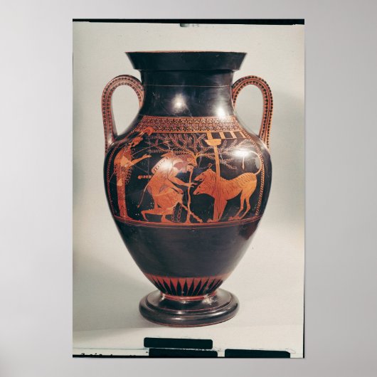 Attische rode buikamphora poster (Voorkant)
