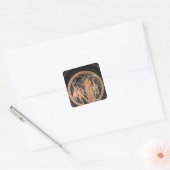 Attische rode-cijfervaas vierkante sticker (Envelop)