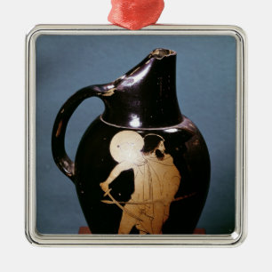 Attische rode-figuur-oinochoe metalen ornament