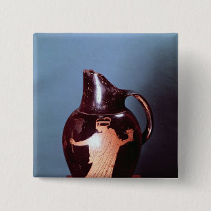 Attische rode-figuur-oinochoe vierkante button 5,1 cm