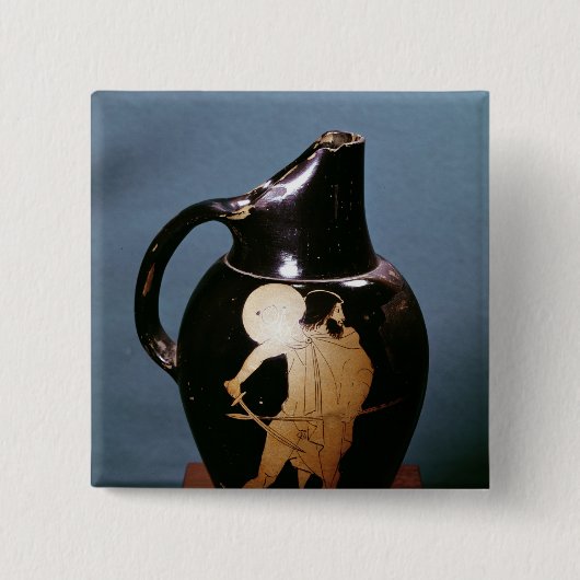Attische rode-figuur-oinochoe vierkante button 5,1 cm (Voorkant)