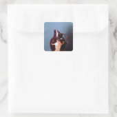 Attische rode-figuur-oinochoe vierkante sticker (Tas)
