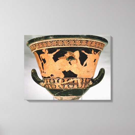 Attische rode kalyx-krater die Herakles W Canvas Afdruk (Voorkant)
