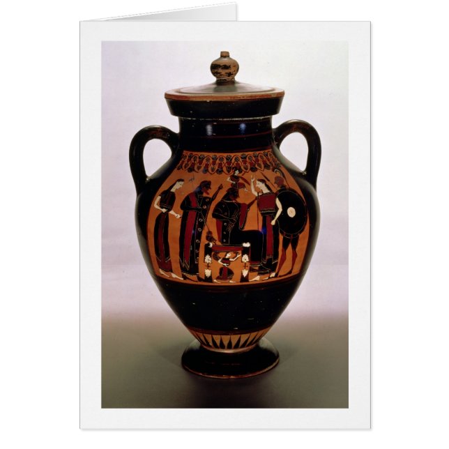 Attische zwarte amphora die de geboorte van (Voorkant)