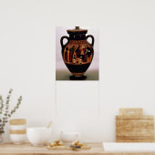 Attische zwarte amphora die de geboorte van poster (Keuken)