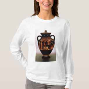 Attische zwarte amphora die de geboorte van t-shirt