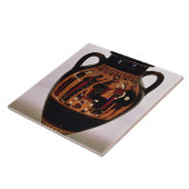 Attische zwarte amphora die de geboorte van tegeltje (Zijkant)