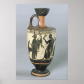 Attische zwarte figuur lekythos poster (Voorkant)
